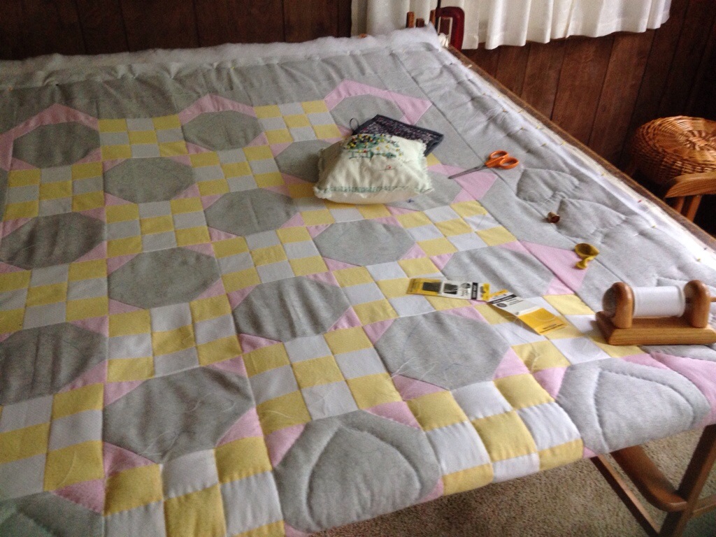 Aunt Jean hand quilting