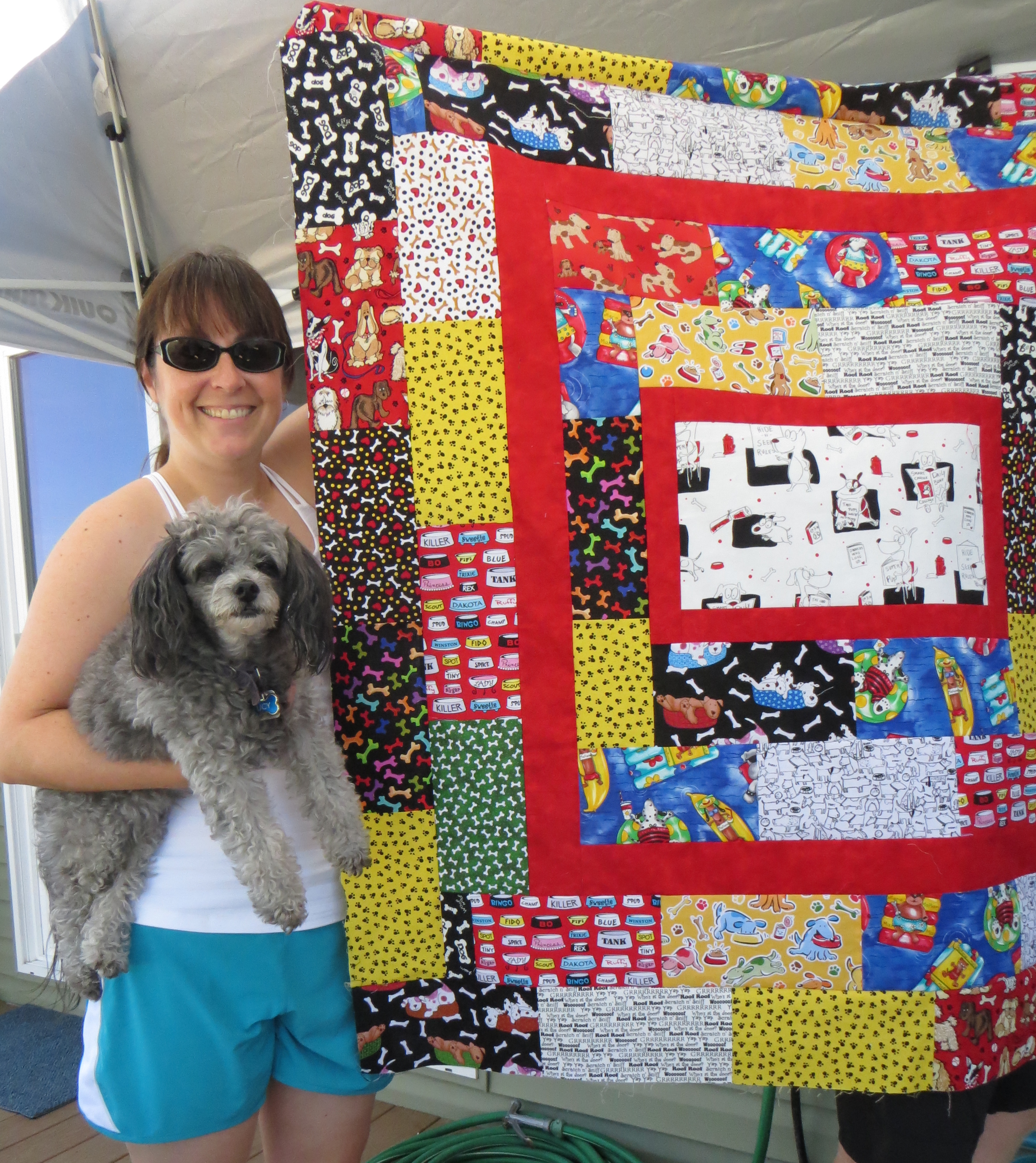 cropped front dog quilt